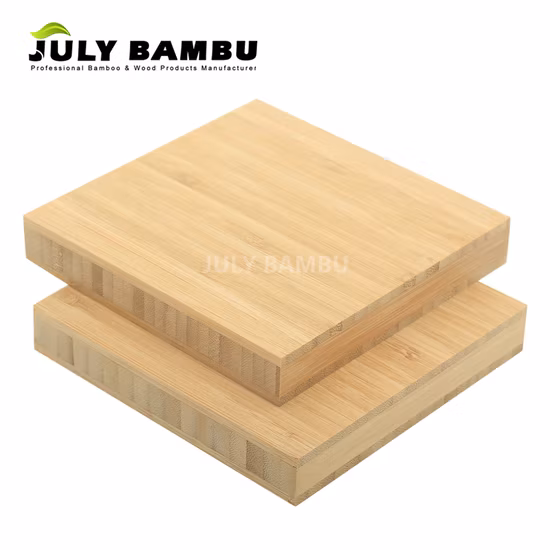 Folhas de madeira de bambu de 3 camadas de 19 mm para bancadas e bancadas de cozinha