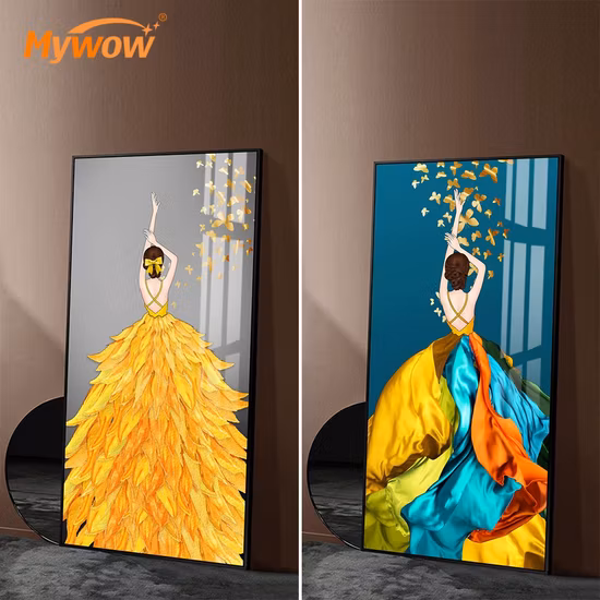 Mural de parede com flores, mulheres e paisagens para o corredor