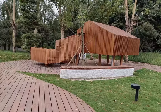 Certificado FSC Piso de bambu de alta qualidade trançado de bambu externo Deck de bambu