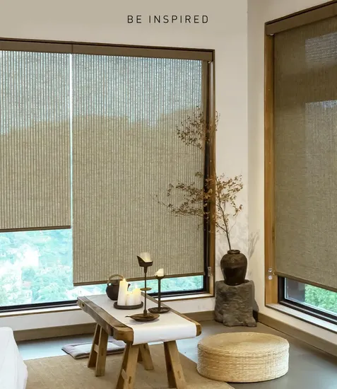 Cortinas de cortina de linho de grama Tecido de imitação de bambu translúcido Cortinas de janela Cortina de tecido